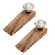 2 Pieces Golden Leaf Bird Square Ceramic Wooden Door Stopper